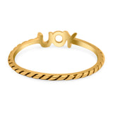 You Band Oxidized Ring Solid 925 Sterling Silver Thumb Ring (3.5mm)