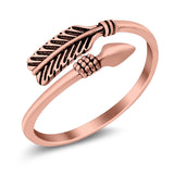 Arrow Oxidized Band Solid 925 Sterling Silver (7mm)