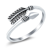 Arrow Oxidized Band Solid 925 Sterling Silver (7mm)