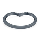 V Dot Band Oxidized Ring Solid 925 Sterling Silver Thumb Ring (7mm)