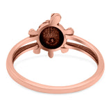 Turtle Band Oxidized Ring Solid 925 Sterling Silver Thumb Ring (12mm)