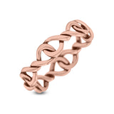 Attractive Infinity Celtic Knot Promise Oxidized Band Solid 925 Sterling Silver Thumb Ring (4.5mm)