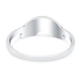 Rainbow Band Oxidized Ring Solid 925 Sterling Silver Thumb Ring (6mm)