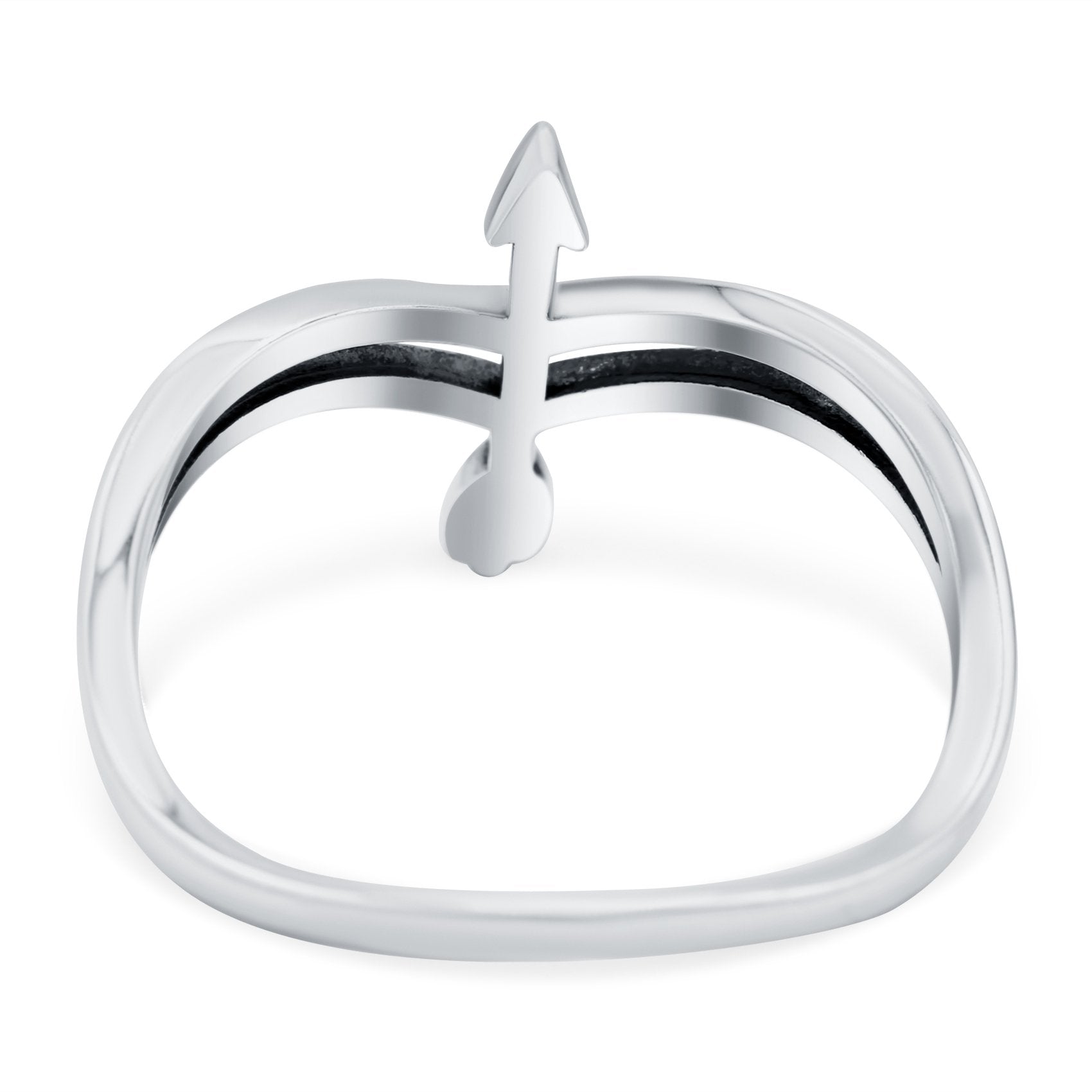 Arrow Band Oxidized Ring Solid 925 Sterling Silver Thumb Ring (14mm)