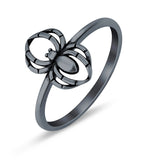 Spider Ring Oxidized Band Solid 925 Sterling Silver Thumb Ring (11.5mm)