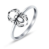 Spider Ring Oxidized Band Solid 925 Sterling Silver Thumb Ring (11.5mm)