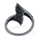 Mermaid Tails Ring Oxidized Band Solid 925 Sterling Silver Thumb Ring (23mm)