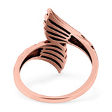 Mermaid Tails Ring Oxidized Band Solid 925 Sterling Silver Thumb Ring (23mm)