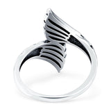 Mermaid Tails Ring Oxidized Band Solid 925 Sterling Silver Thumb Ring (23mm)