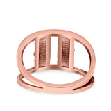 Flowers Ring Oxidized Band Solid 925 Sterling Silver Thumb Ring (11.6mm)