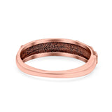 Flowers Ring Oxidized Band Solid 925 Sterling Silver Thumb Ring (5mm)