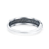 Flowers Ring Oxidized Band Solid 925 Sterling Silver Thumb Ring (5mm)