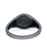 Bear Paw Ring Oxidized Band Solid 925 Sterling Silver Thumb Ring (9.6mm)