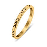 Arrows Ring Oxidized Band Solid 925 Sterling Silver Thumb Ring (2mm)