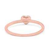 Heart Oxidized Ring Band Solid 925 Sterling Silver Thumb Ring (5mm)