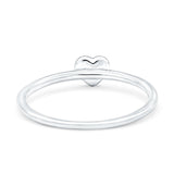 Heart Oxidized Ring Band Solid 925 Sterling Silver Thumb Ring (5mm)