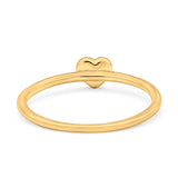 Heart Oxidized Ring Band Solid 925 Sterling Silver Thumb Ring (5mm)