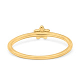 Star Ring Oxidized Band Solid 925 Sterling Silver Thumb Ring (5mm)