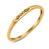 Infinity Wings Ring Oxidized Band Solid 925 Sterling Silver Thumb Ring (2.2mm)
