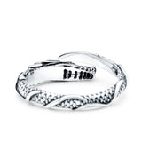 Dragon Ring Oxidized Band Solid 925 Sterling Silver Thumb Ring (7.3mm)