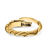 Dragon Ring Oxidized Band Solid 925 Sterling Silver Thumb Ring (7.3mm)