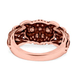 Owl Ring Oxidized Band Solid 925 Sterling Silver Thumb Ring (10.5mm)