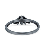Fly Band Oxidized Ring Solid 925 Sterling Silver (5.5mm)