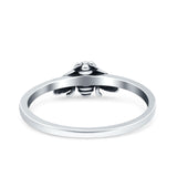 Fly Band Oxidized Ring Solid 925 Sterling Silver (5.5mm)