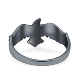 Celtic Ring Oxidized Band Solid 925 Sterling Silver Thumb Ring (11mm)