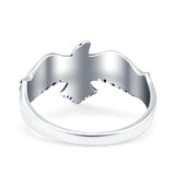 Celtic Ring Oxidized Band Solid 925 Sterling Silver Thumb Ring (11mm)