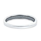 Heart Band Oxidized Ring Solid 925 Sterling Silver (3mm)