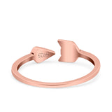 Arrow Band Oxidized Ring Solid 925 Sterling Silver (5mm)