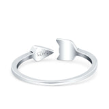 Arrow Band Oxidized Ring Solid 925 Sterling Silver (5mm)