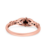 Celtic Ring Oxidized Band Solid 925 Sterling Silver Thumb Ring (5mm)