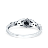 Celtic Ring Oxidized Band Solid 925 Sterling Silver Thumb Ring (5mm)