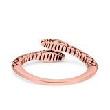 Snakes Band Oxidized Ring Solid 925 Sterling Silver (5.5mm)