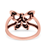 Celtic Butterfly Ring Oxidized Band Solid 925 Sterling Silver Thumb Ring (13.5mm)