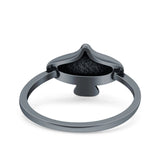 Eagle Ring Oxidized Band Solid 925 Sterling Silver Thumb Ring (10mm)