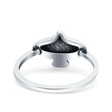 Eagle Ring Oxidized Band Solid 925 Sterling Silver Thumb Ring (10mm)