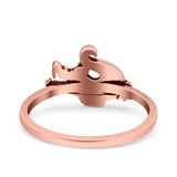 Alligator Ring Oxidized Band Solid 925 Sterling Silver Thumb Ring (10mm)