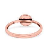 Moon & Star Ring Oxidized Band Solid 925 Sterling Silver Thumb Ring (6mm)