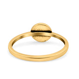Moon & Star Ring Oxidized Band Solid 925 Sterling Silver Thumb Ring (6mm)