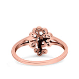 Tree Ring Oxidized Band Solid 925 Sterling Silver Thumb Ring (12mm)