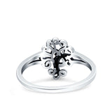 Tree Ring Oxidized Band Solid 925 Sterling Silver Thumb Ring (12mm)