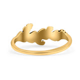 Leaves Ring Oxidized Band Solid 925 Sterling Silver Thumb Ring (8mm)