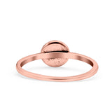 Flower Ring Oxidized Band Solid 925 Sterling Silver Thumb Ring (7mm)