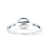 Flower Ring Oxidized Band Solid 925 Sterling Silver Thumb Ring (7mm)