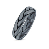 Silver Ring Oxidized Band Solid 925 Sterling Silver Thumb Ring (13mm)