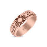 Classic Sun Trending Oxidized Band Thumb Ring (5.8mm)