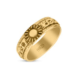 Classic Sun Trending Oxidized Band Thumb Ring (5.8mm)